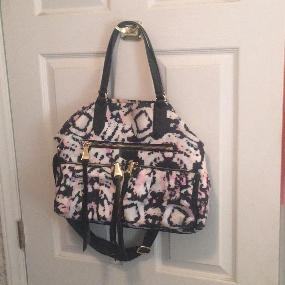 Aimee Kestenberg Nylon Shopper w/ Leather Trim